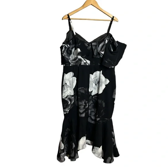 City Chic Rose Shadows Dress XS/14 - Picture 8 of 16